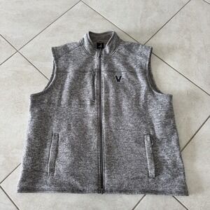 Villanova Wildcats Vest Mens 2XL Gray Johnnie O Full Zip Fleece Golf College